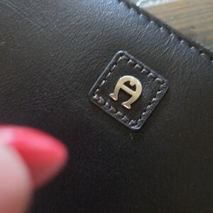 Etienne Aigner Black Leather Wallet